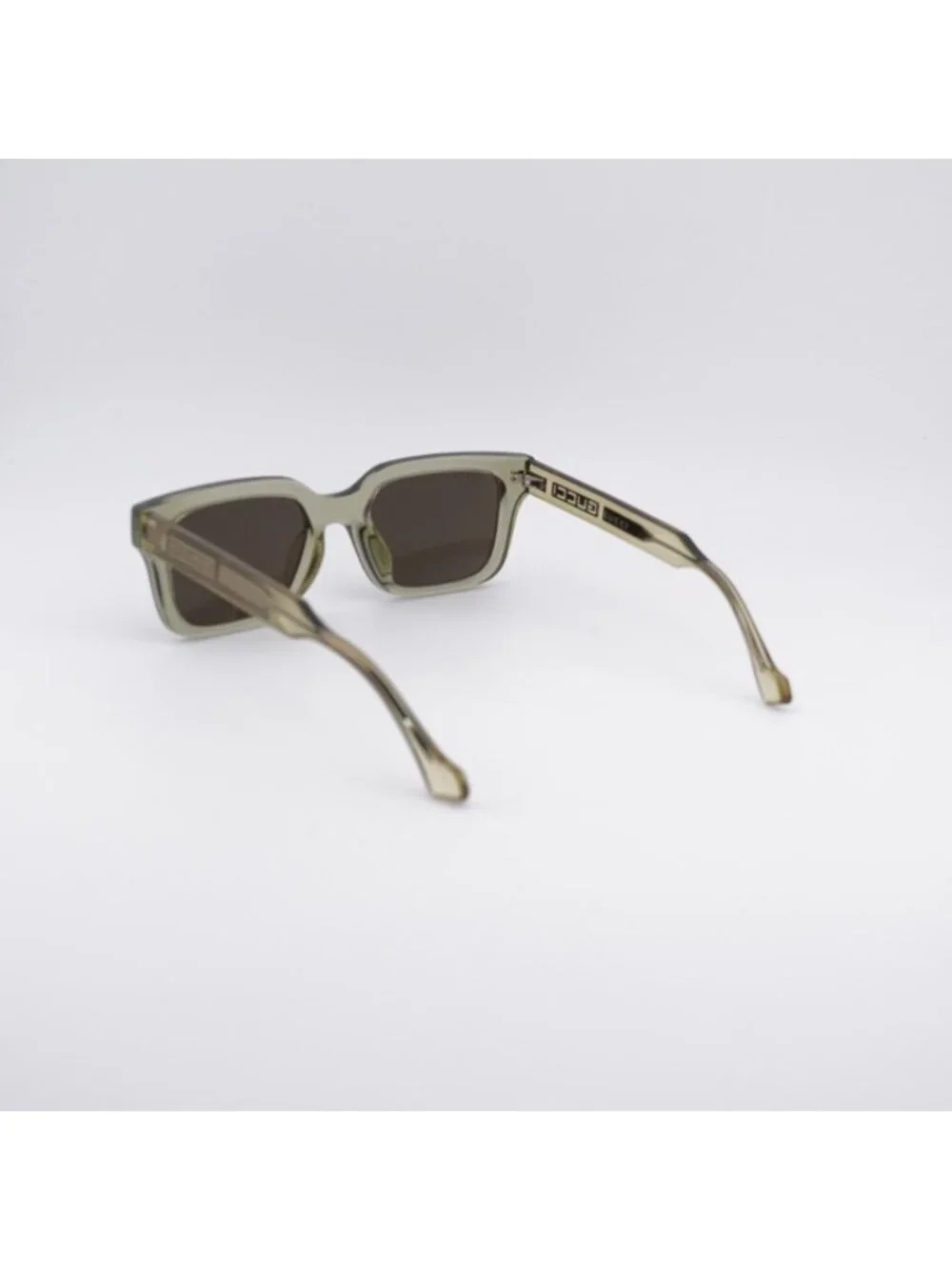 Gucci GG1732SK 003 Sunglasses Green Square Frame, Brown Lenses